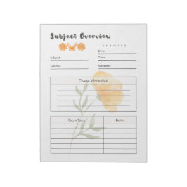 Ultimat mall för daglig studieplanering anteckningsblock