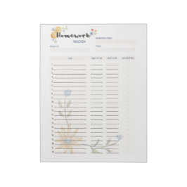 Ultimat mall för planering av hemuppgifter anteckningsblock