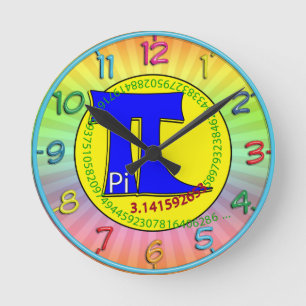 Ultimat Pi-symbol 3,14 Rund Klocka