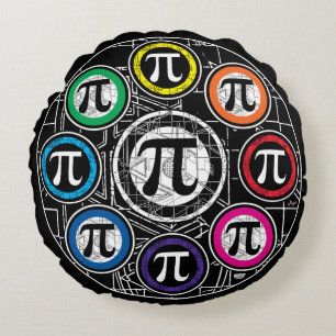Ultimat Pi-symbol Rund linje Kudde