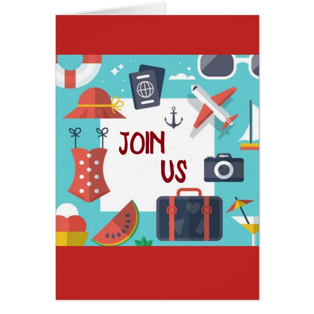 **ULTIMAT SOMMER FIRANDE** INBJUDANDE HÄLSNINGSKORT (Framsidan)