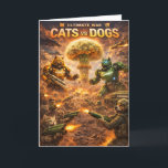 Ultimata krigskatter mot hundar episk science fict kort<br><div class="desc">Rivalitetens tidsålder når en kärnkraftslösning i den här filmiska mästerverket som denna högoctankort visas med katter och hundar som elit-soldater i en futuristisk ödemark komplett med jätte-max per jag behöver kontra experiment K9 och en massiv svampmoln som reser sig i bakgrunden med stridsflygplan som skriker över och pausar på avtryckaren,...</div>