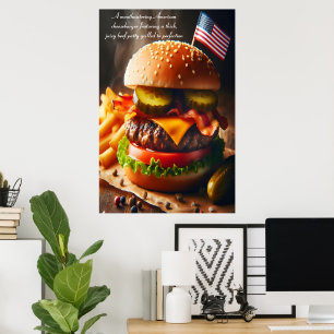 Ultimate American Cheeseburger Experience 24x36 Poster