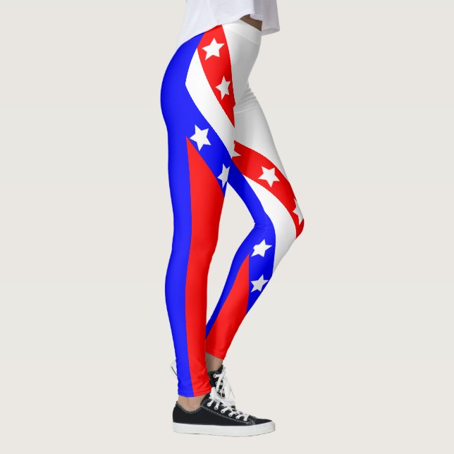 Ultimate American Patriot USA Stars och stripes Leggings (Höger)
