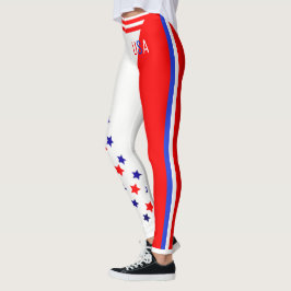 Ultimate American Patriot USA Stars och stripes Leggings