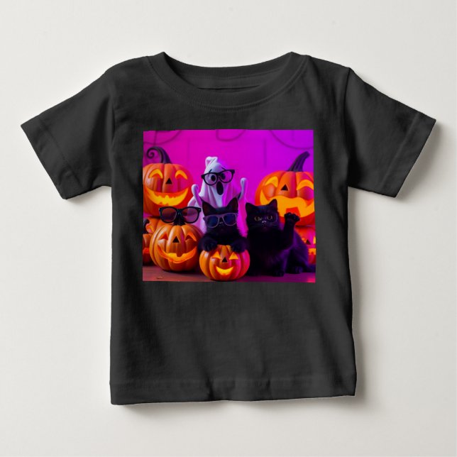 Ultimate Baby Halloween Tee - Funny Pumpkins Ghost (Framsida)