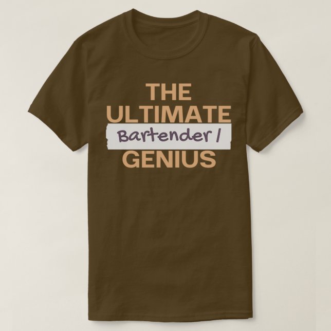 Ultimate Bartender-geniet T Shirt (Design framsida)