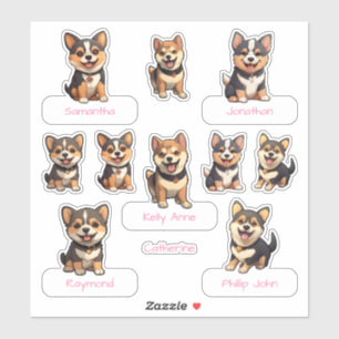 Ultimate Cute Black Shiba Inu Puppy Collection Klistermärken