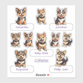 Ultimate Cute Black Shiba Inu Puppy Collection Klistermärken