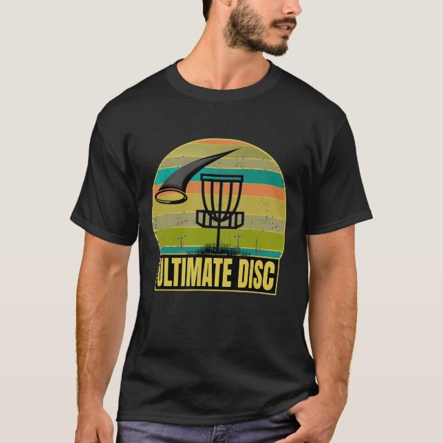 Ultimate Disk Golf-spelare för utomhussport T Shirt (Framsida)
