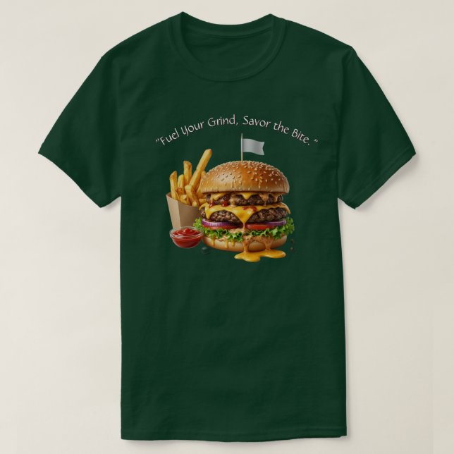 Ultimate Double Cheeseburger & Fries Grafik T-shir T Shirt (Design framsida)