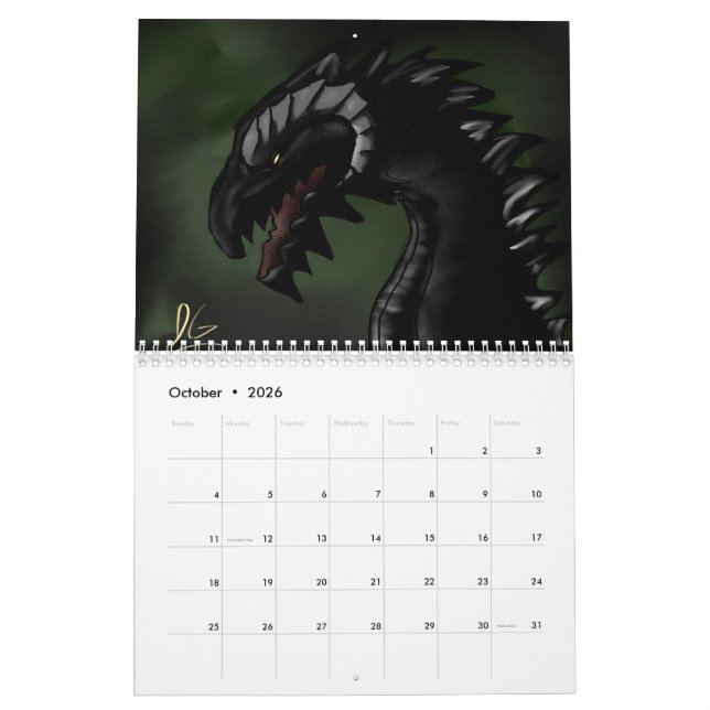 Ultimate Dragon Art Calendar Kalender (Oct 2026)