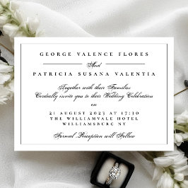 Ultimate Elegance Forme Calligraphy Bröllop Inbjudningar