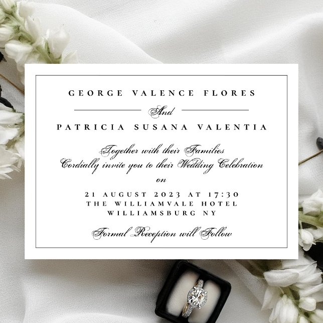 Ultimate Elegance Forme Calligraphy Bröllop Inbjudningar (Skapare uppladdad)