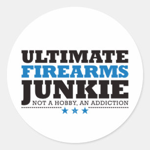 Ultimate Firearms Junkie - Blue Runt Klistermärke
