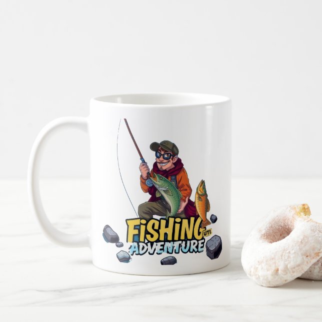 Ultimate Fishing Äventyr: Dagens fångster! Kaffemugg (Med munk)