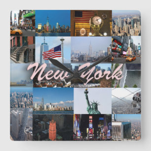 Ultimate! Foton från New York City Pro Fyrkantig Klocka