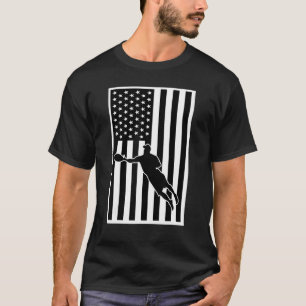 Ultimate Frisbee American Flagga 4:e juli Merica T Shirt