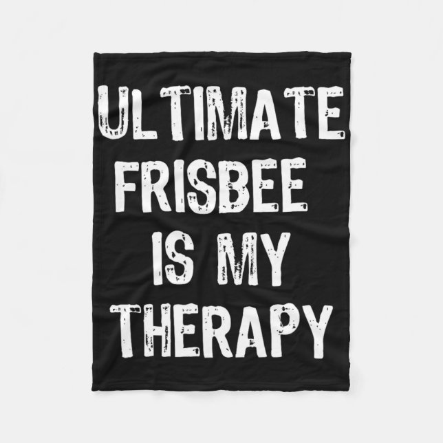 Ultimate Frisbee är min terapi Roligt present jul Fleecefilt (Framsidan)