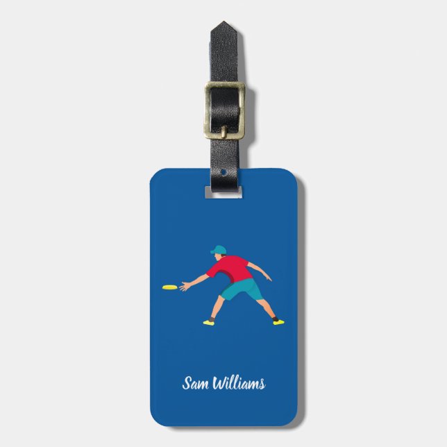 Ultimate Frisbee Bagagebricka (Vertikal Framsida)