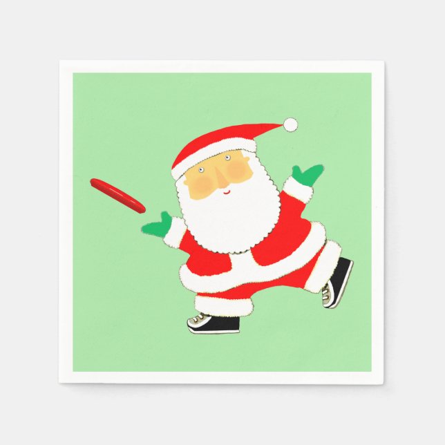 Ultimate Frisbee Christmas Holiday Pappersservett (Framsidan)