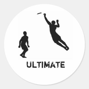 Ultimate frisbee-dekalett runt klistermärke