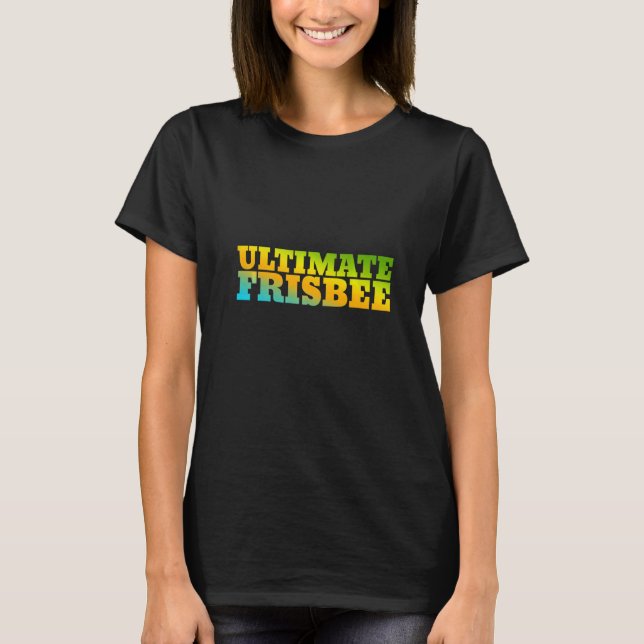 Ultimate Frisbee Designad med Nature Färg T Shirt (Framsida)