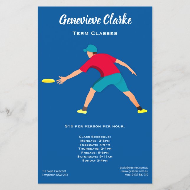 Ultimate Frisbee Flygblad (Framsidan)