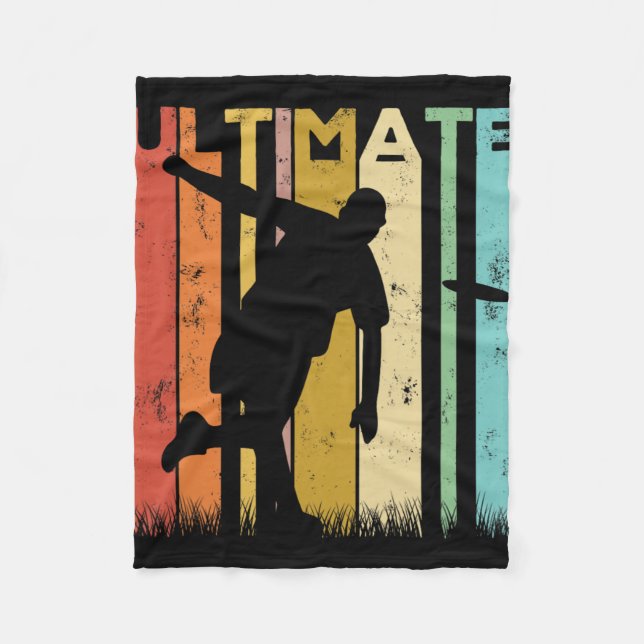 Ultimate Frisbee Frolf Disc Golf Spelare Flygande  Fleecefilt (Framsidan)