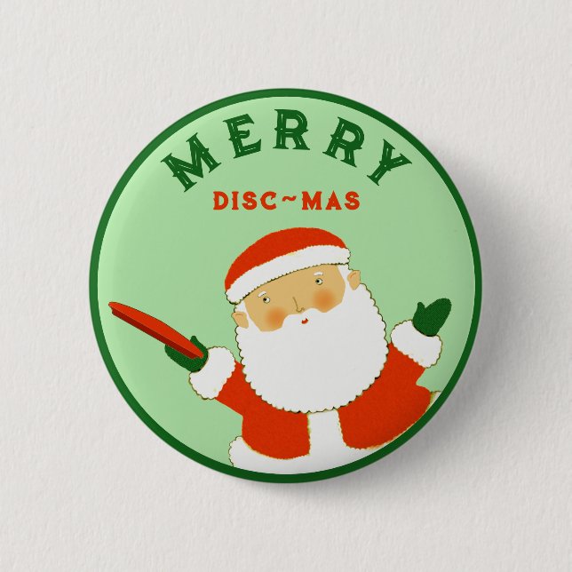 Ultimate Frisbee Holiday Present Strumpfyllnad Knapp (Framsida)