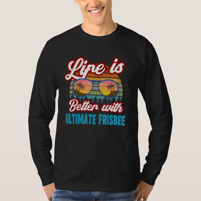 Ultimate Frisbee Player  With Ultimate Frisbee T Shirt (Framsida)