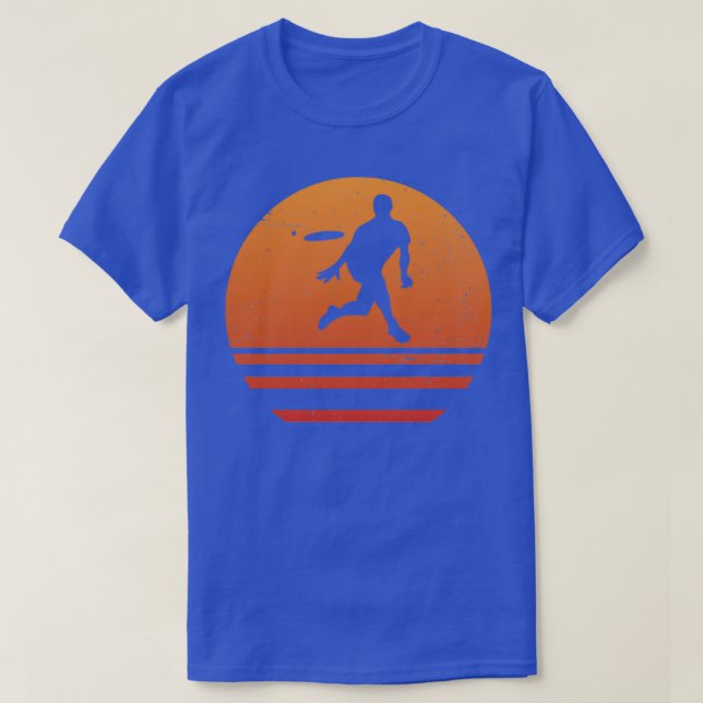 Ultimate Frisbee Retro Sol Sunset T Shirt (Design framsida)