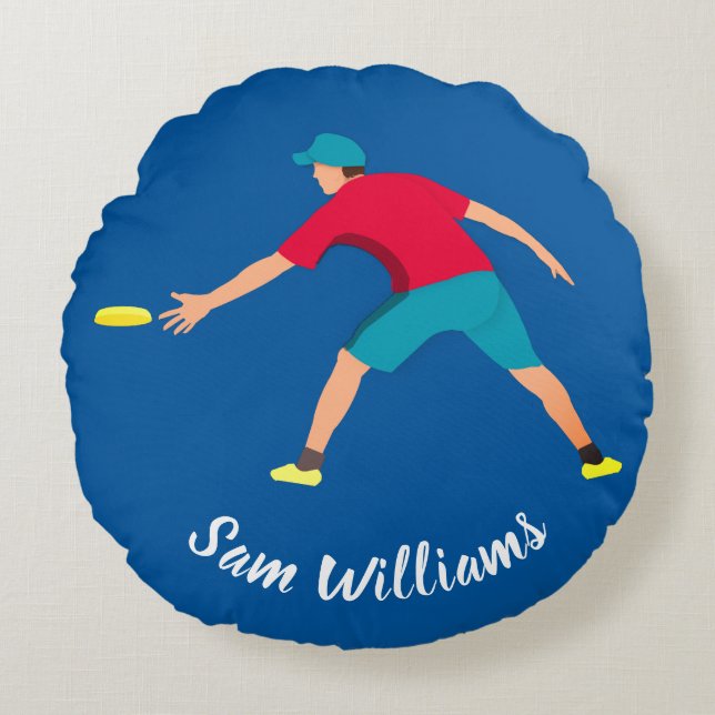 Ultimate Frisbee Rund Kudde (Framsidan)