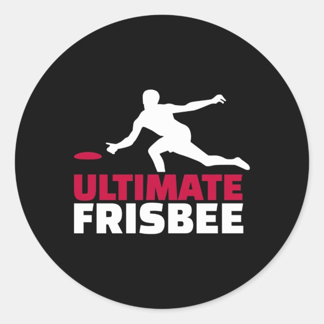 Ultimate Frisbee Runt Klistermärke (Framsida)