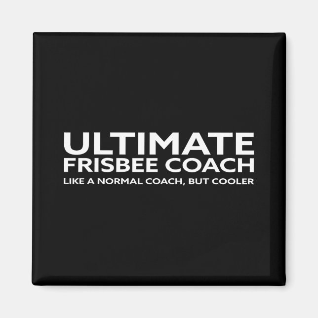 Ultimate Frisbee Spelare Tränare Disc Golf Män Kvi Magnet (Framsidan)