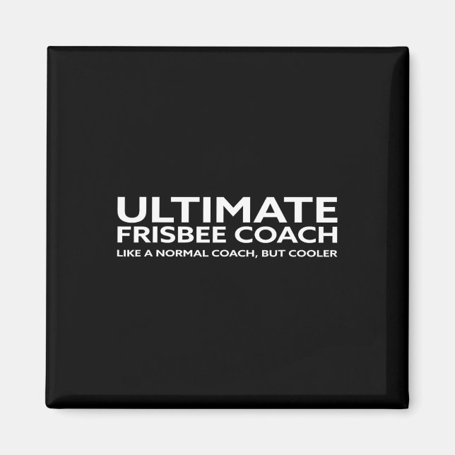 Ultimate Frisbee Spelare Tränare Disc Golf Män Kvi Magnet (Framsidan)