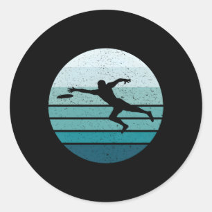 Ultimate Frisbee Stripe Stil Runt Klistermärke