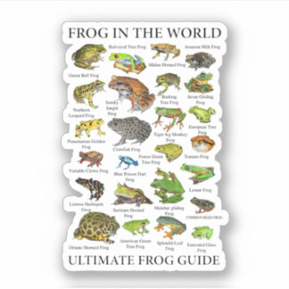 Ultimate Frog Guide Funny Frog Älskare Frog Owner  Klistermärken