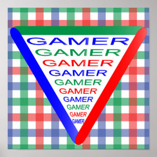 Ultimate Gamer 3 spelkonsoll Färger RGB Poster