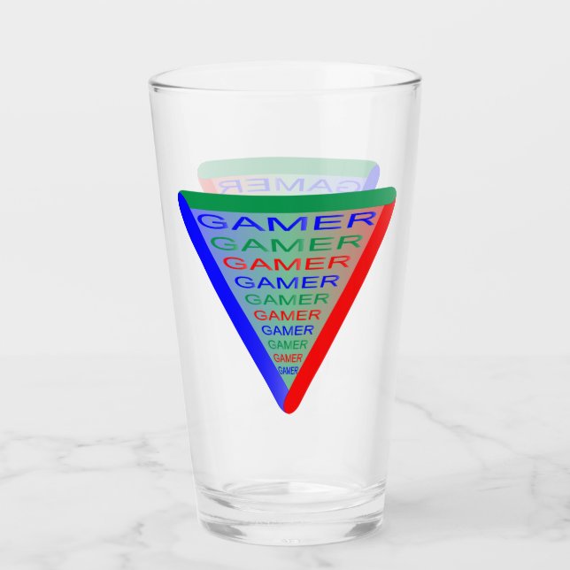 Ultimate Gamer 3-spelsystemet Färg RGB Glaskopp (Framsida)