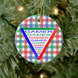 Ultimate Gamer 3-spelsystemet Färg RGB Julgransprydnad Keramik