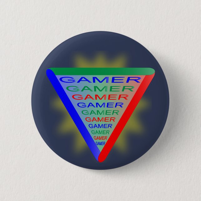 Ultimate Gamer 3-spelsystemet Färg RGB Knapp (Framsida)