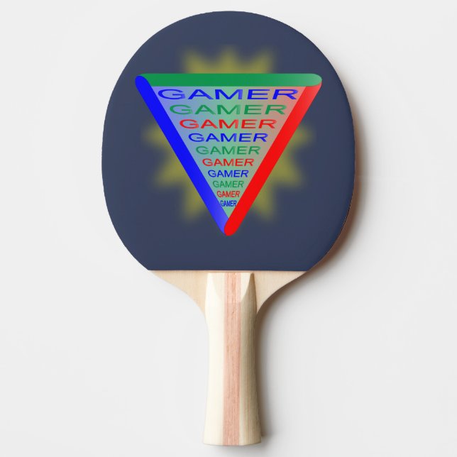 Ultimate Gamer 3-spelsystemet Färg RGB Pingisracket (Framsidan)