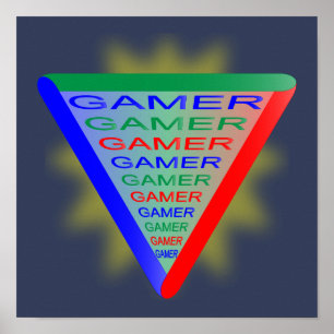 Ultimate Gamer 3-spelsystemet Färg RGB Poster