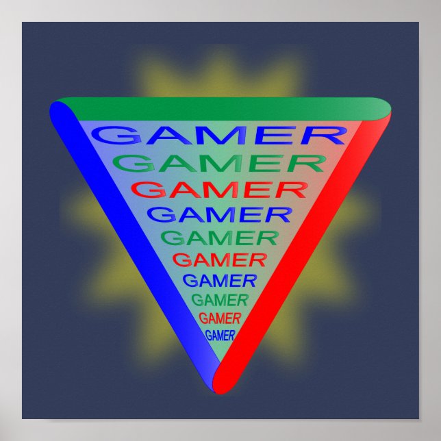 Ultimate Gamer 3-spelsystemet Färg RGB Poster (Framsidan)