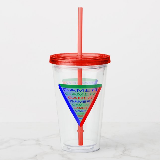 Ultimate Gamer 3-spelsystemet Färg RGB Take Away Mugg (Framsida)