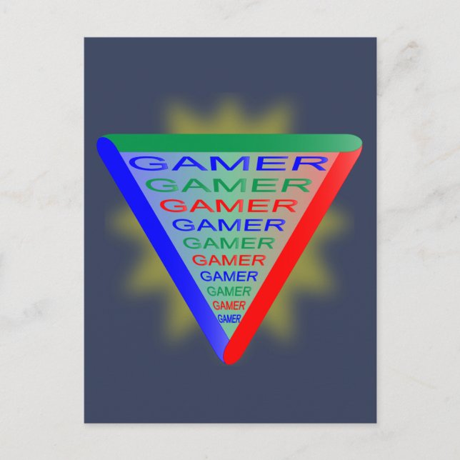 Ultimate Gamer 3-spelsystemet Färg RGB Vykort (Framsida)