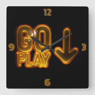 Ultimate GAMER Clock! Sök efter spelare Fyrkantig Klocka