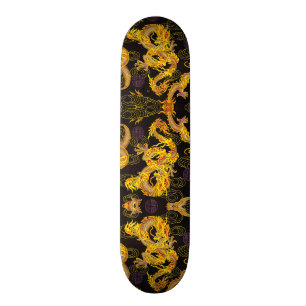 Ultimate Gold Dragon Element Anpassad Pro Park Boa Skateboard Bräda 19,5 Cm