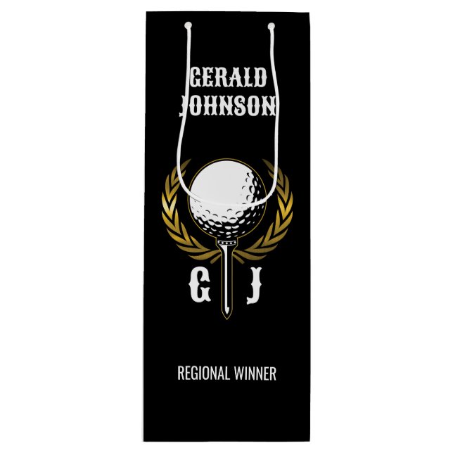 Ultimate Golf Monogram Design Liten Presentpåse (Framsidan)